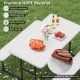 Rectangular picnic table bench set in white HDPE, accommodates 2-4 people, waterproof surface for easy cleaning.