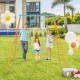 Outdoor heavy-duty metal toddler swing set in orange with adjustable seat height, providing stability and comfort for.
