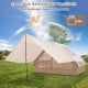 Inflatable camping tent with spacious removable vestibule, offers shade for 4-6 people, made of waterproof 300D oxford.