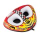 Towable tube with cockpit seating, heavy-duty PVC, and padded handles for safe water sports enjoyment.