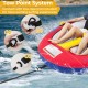 1 or 2 Person Inflatable Towable Tube for Boating with Drainage - Gallery View 9 of 11