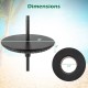 Adjustable black patio umbrella table tray with 23" diameter and 1.5" pole adapter, ideal for outdoor stability.