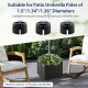 Large square umbrella base and planter in black, fits 6-10 ft umbrellas, with 3 couplers for various pole diameters.