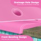 Close-up of the pink foldable outdoor pool chair showing drainage hole and front bending design for stability on edges.