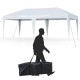 10 x 20 ft white pop-up canopy tent with heavy-duty frame, ideal for parties and BBQs, shown with carrying bag.