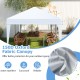 10 x 20 ft white pop-up canopy tent with heavy-duty frame, water-resistant fabric, ideal for outdoor parties and BBQs.