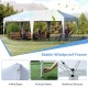 10 x 20 ft pop-up canopy tent with a heavy-duty frame, wind ropes, and ground stakes for outdoor parties and BBQs.
