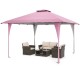 Pink 13 x 13 ft pop-up gazebo with sturdy truss connections, ideal for outdoor gatherings and events.