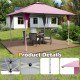 Pop-up gazebo with pink canopy, 13 x 13 ft, features adjustable height and extended eaves for outdoor shade and.