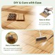 Interlocking acacia wood deck tiles in natural finish, easy to slice and maintain, ideal for patios and outdoor spaces.