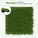 Interlocking artificial grass tile showing lush green texture, 12" x 12", ideal for indoor and outdoor use, pack of 30.