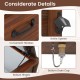 Close-up of the wooden patio cooler's bottle opener and handles, featuring a durable pine wood frame for outdoor use.
