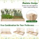 Close-up view of the 4-way slotted legs on the raised garden bed, made of sturdy natural fir wood for stable support.