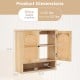 Bathroom Wall Cabinet with PE Rattan Doors and Adjustable Shelves - Gallery View 5 of 10