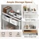 Narrow white console table with drawers and open shelf, ideal for storing books and ornaments in any room.