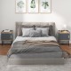 Gray nightstand with door cabinet, engineered wood, modern design, perfect for bedroom or living room storage.