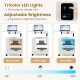 Nightstand bedside table with tricolor LED lights, adjustable height, and charging station for versatile use.