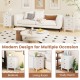 White nightstand with three drawers, modern design for bedroom, living room, or study room, space-saving furniture.