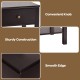Nightstand end table in brown with a drawer, open shelf, sturdy construction, and smooth edges for bedside storage.