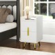 Nightstand Side Tables with 2 Drawers and 2 USB Ports - Gallery View 3 of 10