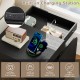 Nightstand with built-in charging station, featuring 2 AC outlets and USB ports, perfect for bedside convenience.