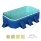 Non-inflatable portable swimming pool with 24 navy wall panels, ideal for outdoor fun and relaxation.