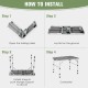 Folding grill table with aluminum frame and iron mesh top, designed for camping, BBQ, and outdoor activities.