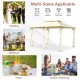 10x13 feet beige gazebo with removable mesh sidewalls, ideal for outdoor weddings, picnics, and barbecues.