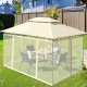 10 Feet x 13 Feet Tent Canopy Shelter with Removable Netting Sidewall - Gallery View 2 of 10