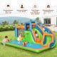 Dual climbing walls on the 7-in-1 inflatable water park bouncer provide hours of outdoor fun for kids aged 3-12 years.