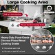 Large cooking area of the 50000BTU 5-burner propane gas grill with heavy-duty chrome-plated grates for perfect searing.