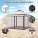11 x 11 Feet 2-Tier Pop-Up Gazebo Tent Portable Canopy Shelter Carry Bag Mesh - Gallery View 8 of 11