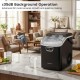 Nugget ice maker in black with a sleek design, producing 33 lbs of ice daily for quick chilling and convenience.