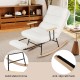 Nursery rocking chair with teddy velvet upholstery, solid metal frame, and adjustable backrest for ergonomic comfort.