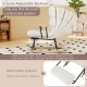 Nursery rocking chair with teddy velvet upholstery, 5-level adjustable backrest, and retractable footrest for comfort.