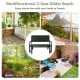 2-seat porch glider in black with ergonomic backrest and armrests, perfect for backyard or garden relaxation.