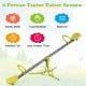 2-person kids seesaw with 360-degree swivel design, sturdy 3-leg base, and comfortable wavy handles for outdoor play.