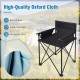 Portable oversized camping chair made of durable PVC coated oxford cloth, featuring detachable armrests and cup holder.