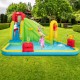 Inflatable Splash Jump Slide showcasing the climbing wall and dual water spray features, ideal for outdoor play in.