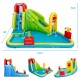 Inflatable Splash Jump Slide features a colorful design with multiple play areas, ideal for garden or park fun.