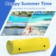 Yellow 3-layer floating water pad made of eco-friendly XPE foam, perfect for pools, lakes, and beaches, supports 6-8.