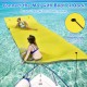 Floating water pad in yellow, made of eco-friendly XPE foam, suitable for 6-8 people, ideal for summer fun on water.