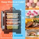 81-quart insulated food pan carrier in black with adjustable vent cap, ideal for keeping food hot or cold for events.
