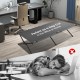 Folding camping cot in gray with sturdy iron frame, ideal for naps at home or in the office, supports up to 300 lbs.