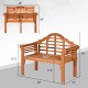 Eucalyptus wood outdoor folding bench with backrest and armrest, 49-inch, perfect for garden and patio seating.