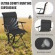 Foldable swivel patio chair with armrest and breathable mesh back, designed for comfort and stability in outdoor.