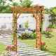 Garden archway trellis with floral accents, perfect for climbing plants and outdoor wedding decor, showcasing classic.