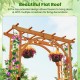 Garden archway with flat roof, featuring lattice panels for climbing plants, perfect for outdoor weddings and decor.