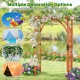 Garden archway with lattice trellis design, perfect for climbing plants and outdoor wedding decor. Moisture resistant.