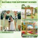 Garden archway with lattice trellis design, perfect for outdoor weddings and climbing plants in various settings.